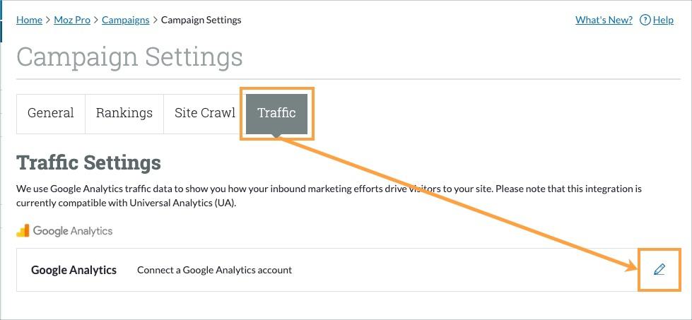 Once you click the pencil to the right you can update your connected GA account.