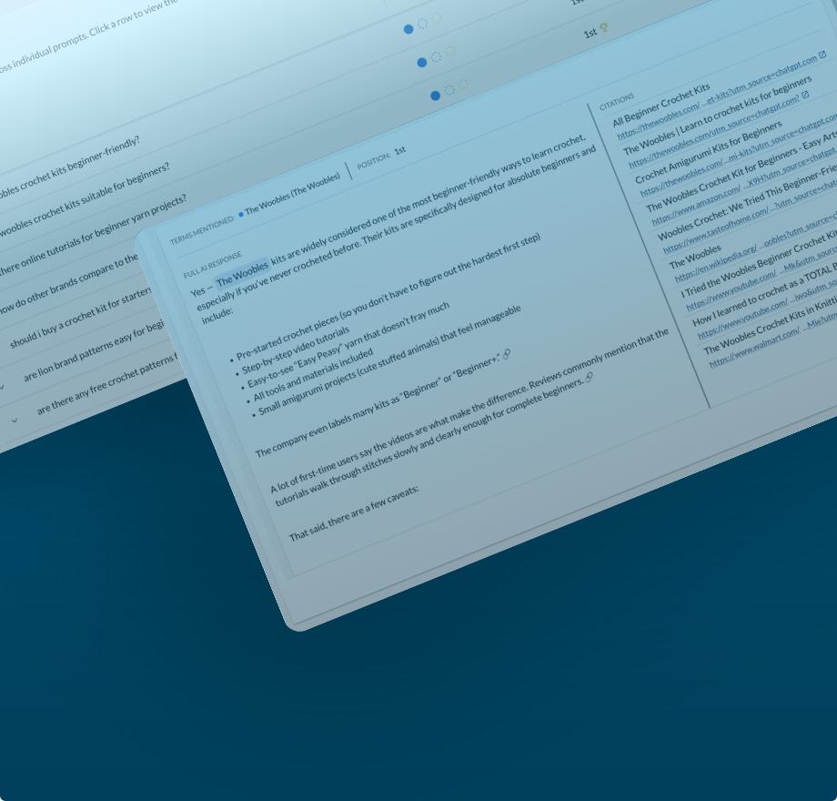 Citation data is now available in AI Visibility