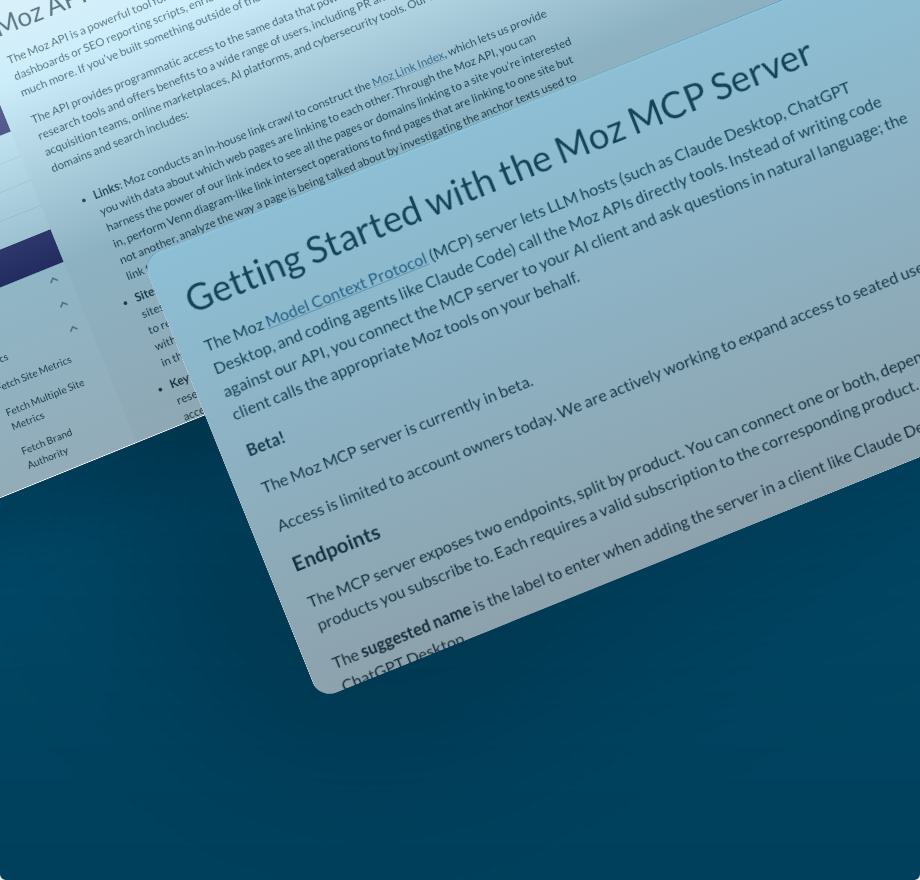 Connect Moz API data directly to your favorite AI tools with our new MCP Server, now in beta