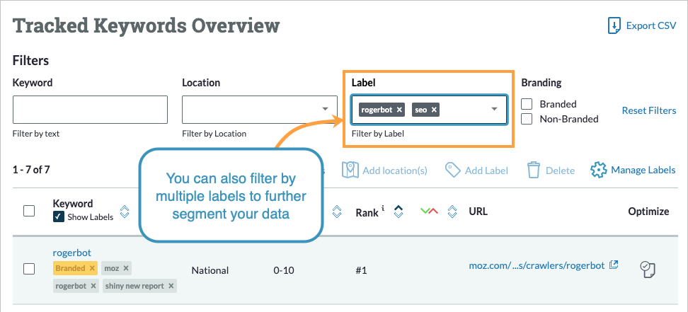You can also add multiple label filters.