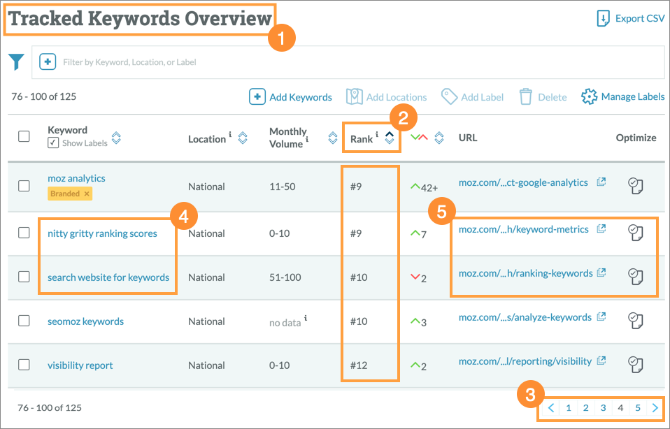 Using your Tracked Keywords overview to find more opportunies.